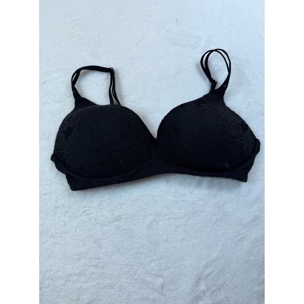 Aerie Sunnie Real Good Black Lace Bra 36D